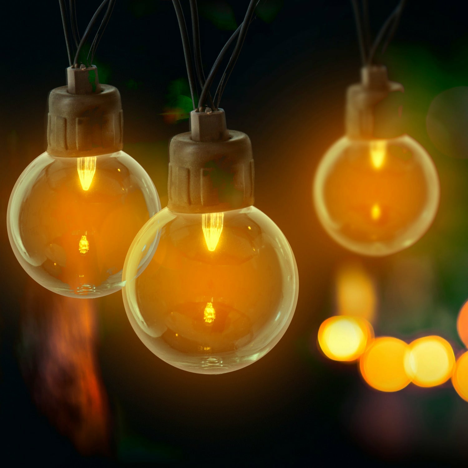 DICTROLUX - Catena luminosa 20 lampadine solari luce calda da esterno, catena 3,8 metri